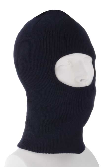 Navy Blue One Hole ThINsulate Ski Mask - SINgle Piece - MADE IN USA