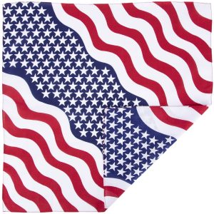 Waving US Flag Bandana - Single Piece 22x22