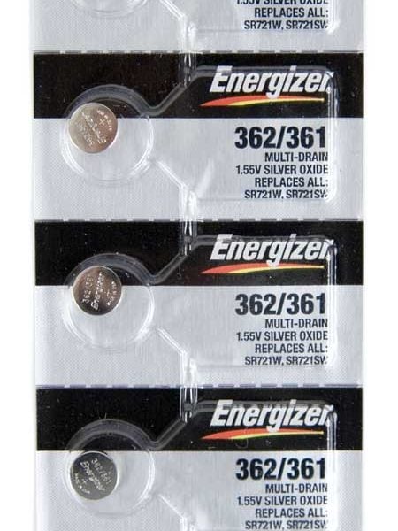 362 - 361 Silver Oxide Battery - Manufactured by Energizer