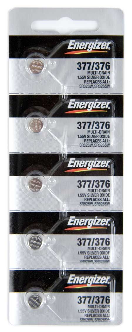 377 - 376 Silver Oxide Battery - Manufactured by Energizer