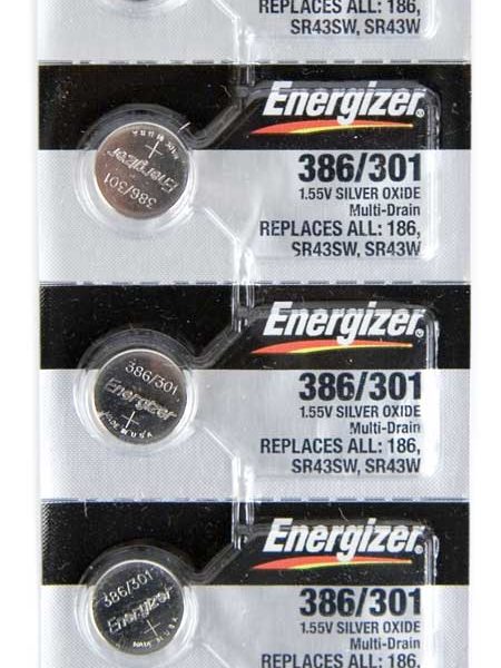 386 - 301 Silver Oxide Battery - Manufactured by Energizer