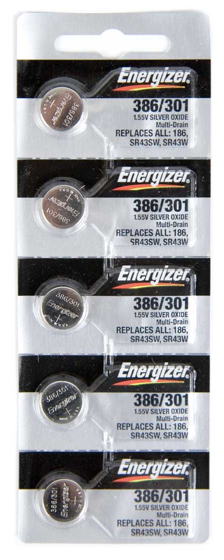 386 - 301 Silver Oxide Battery - Manufactured by Energizer