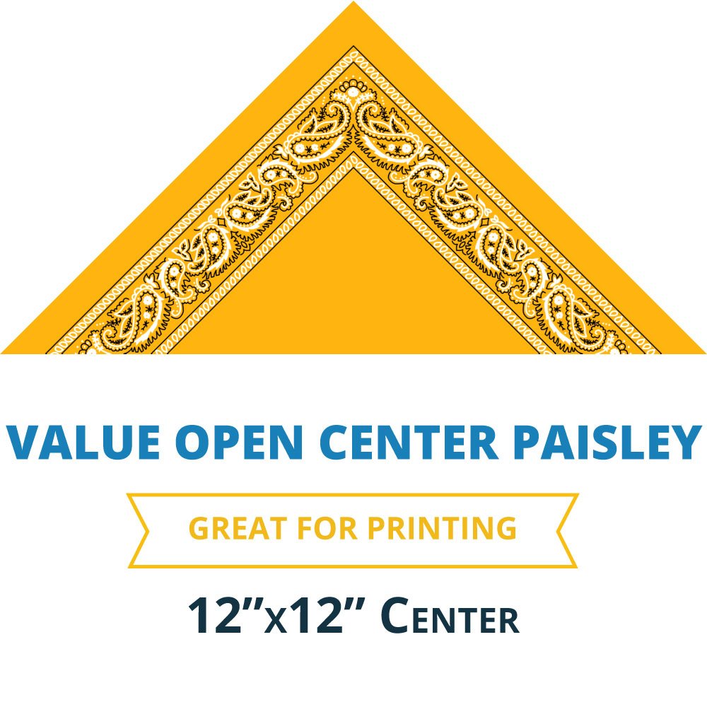 Value Classic Open Center Paisley Imported 100% Cotton