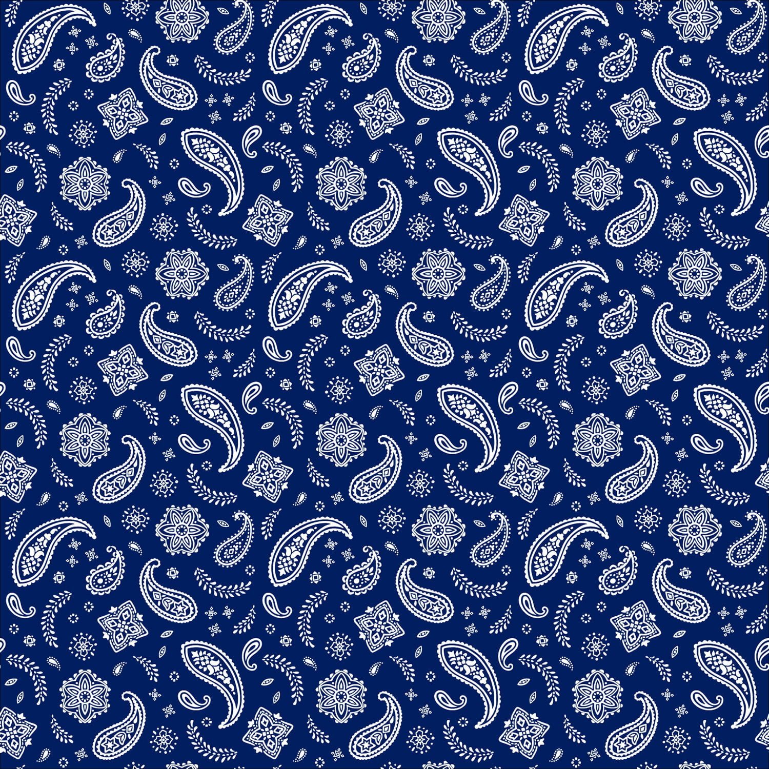1pc Navy Blue All Over Paisley Bandana Imported 100% Cotton 22