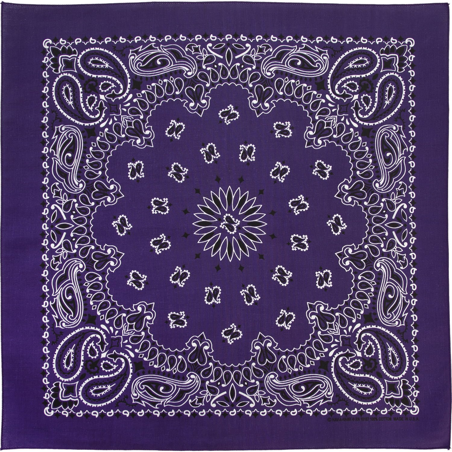600pcs Purple / Grape Western Paisley Handkerchiefs - USA - 100% cotton