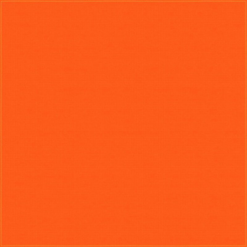An orange fabric fills the space with a smooth texture and consistent hue creating a warm and vibrant atmosphere without any objects or people present.