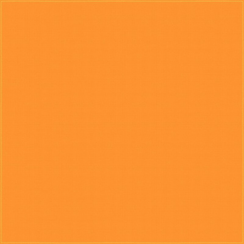 A vibrant orange fabric fills the frame showing a textured surface with a subtle grid pattern suggesting a cozy or lively environment often associated with warmth and brightness