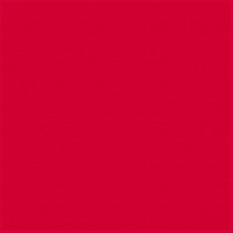 Import 100% cotton A solid bright red background fills the space creating a bold and vibrant visual context without any additional elements or actions present.