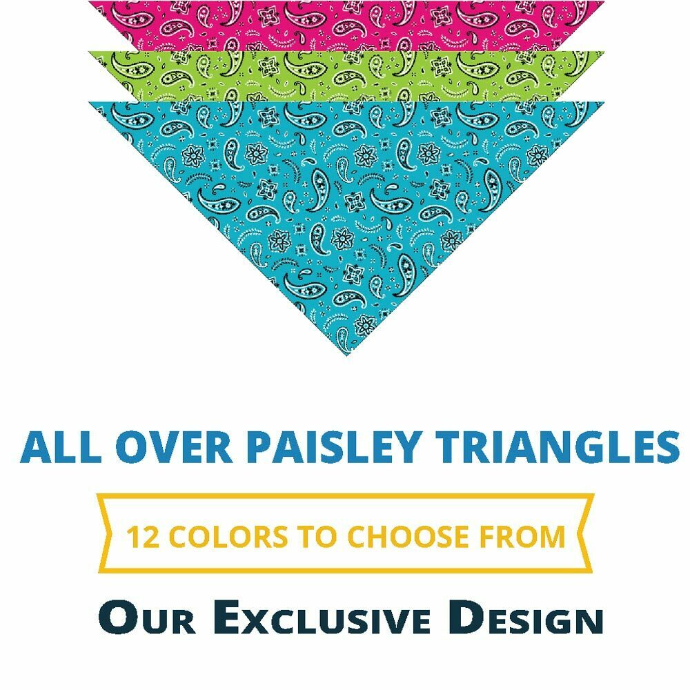 All Over Paisley Triangle Bandanas