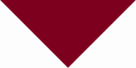 A large red triangular shape points downward against a plain white background creating a stark contrast that emphasizes the boldness of the red color and the simplicity of the design