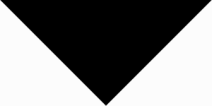 A large black Bandana triangle points downward filling the upper space of the image with a stark contrast against a white background creating a bold and simple geometric visual effect