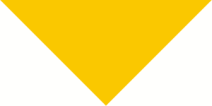 A large yellow Bandana triangle is centered on a plain white background creating a striking contrast and drawing attention to the simplicity and boldness of the design.