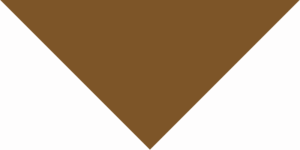 A brown triangular shape rests on a white background creating a simple geometric design that draws attention to its distinct color contrast and form