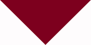 A large maroon Bandana triangle points downward against a white background creating a strong visual contrast while emphasizing a simple geometric shape within an uncluttered space.