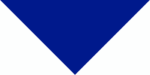 A dark blue Bandana triangle points downward against a white background creating a simple and bold geometric shape emphasizing contrast and visual clarity in design