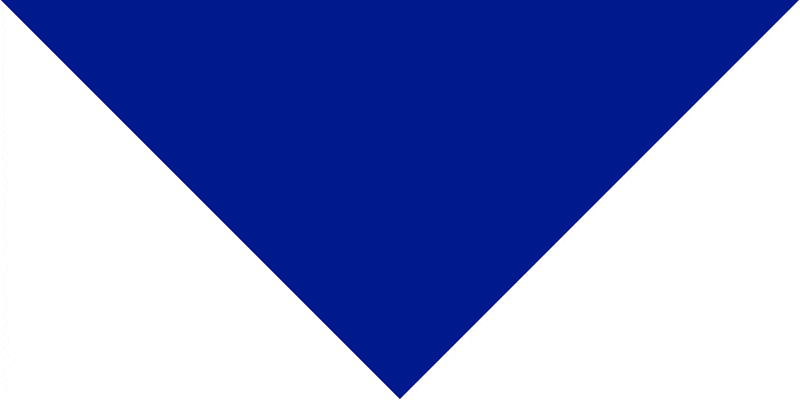 Triangle Import 100% cotton A dark blue Bandana triangle points downward against a white background creating a simple and bold geometric shape emphasizing contrast and visual clarity in design