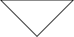 A black Bandana triangle is centered within a blank white background pointing downward symbolizing direction or focus in a minimalist design context.
