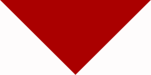 A large red Bandana triangle is centered against a white background indicating a warning or caution sign signaling alertness in various contexts such as traffic or safety instructions