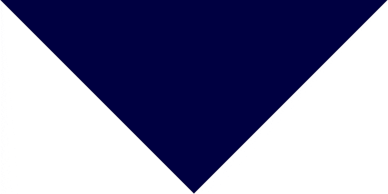 Triangle Import 100% cotton A dark blue triangular shape is displayed pointing downward against a white background creating a strong contrast and emphasizing the simplicity of the geometric design.