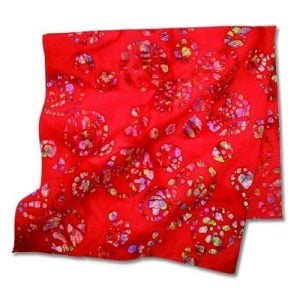 Batik Red Bandana - 22x22 Inch