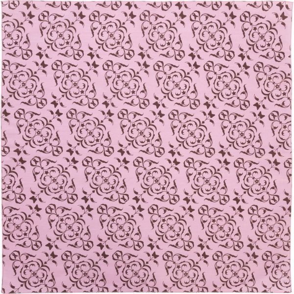 Breast Cancer Baroque Pink Bandana – 22x22 inches, a symbol of strength and support in a 50/50 Poly Cotton blend.