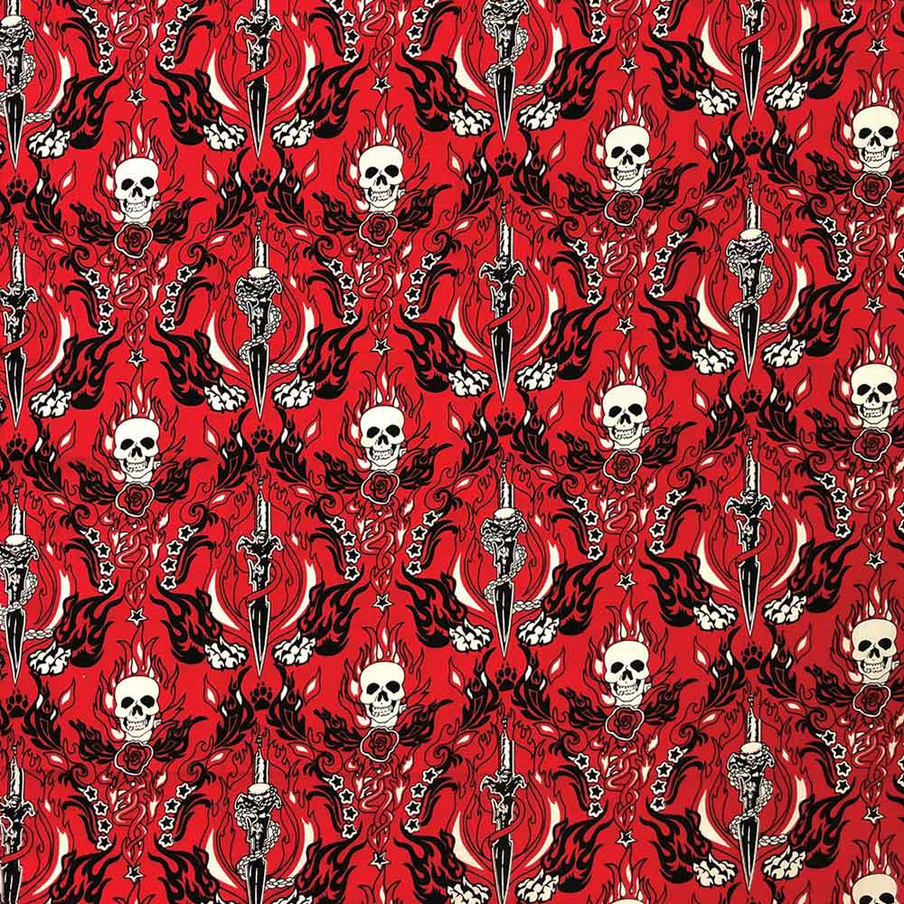 12pcs Red Skulls and Daggers - Import - 12 pieces