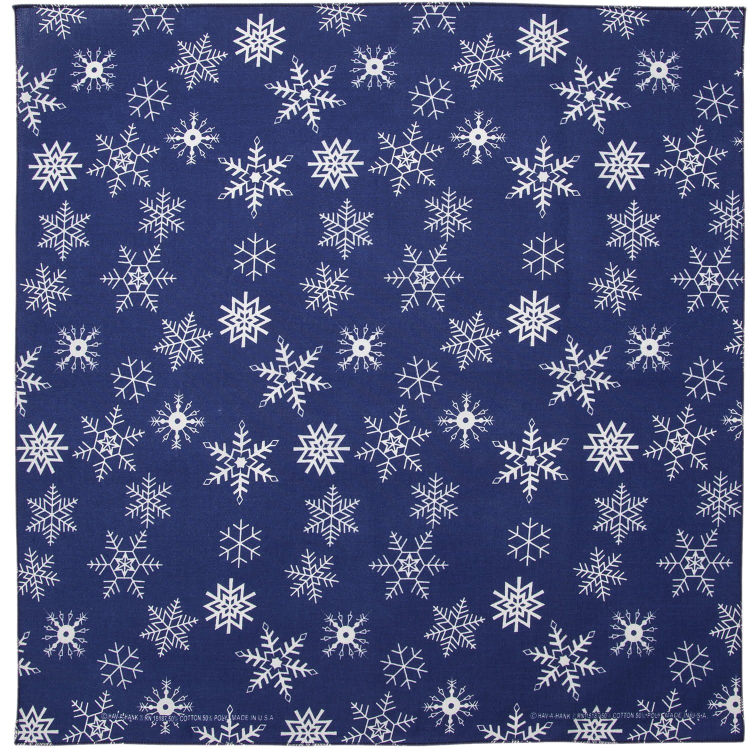Glitter Snowflake BANDANA - Single Piece - 22x22