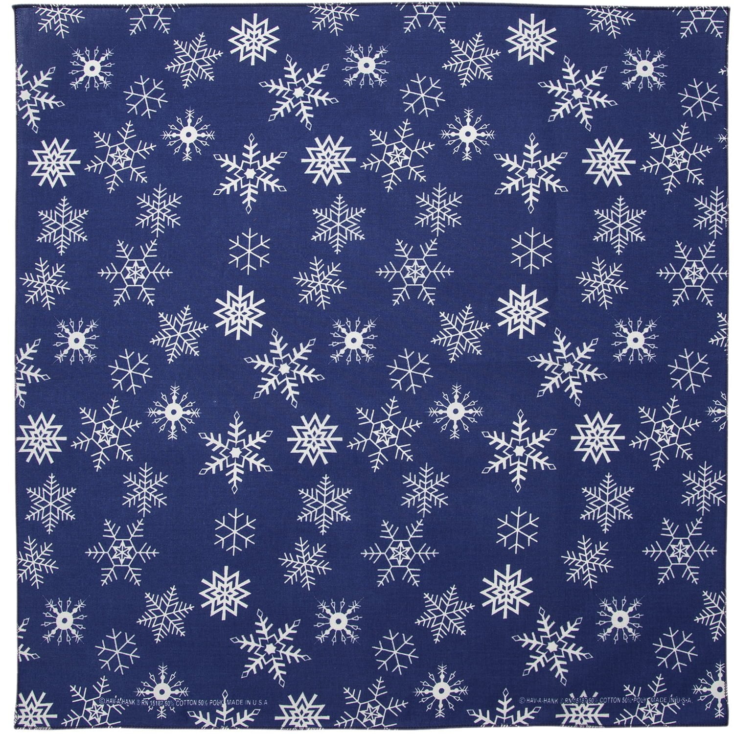 Glitter Snowflake BANDANAs - Dozen Packed - 22x22