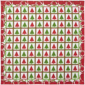 Christmas Checkers Bandana - 22x22 Inch