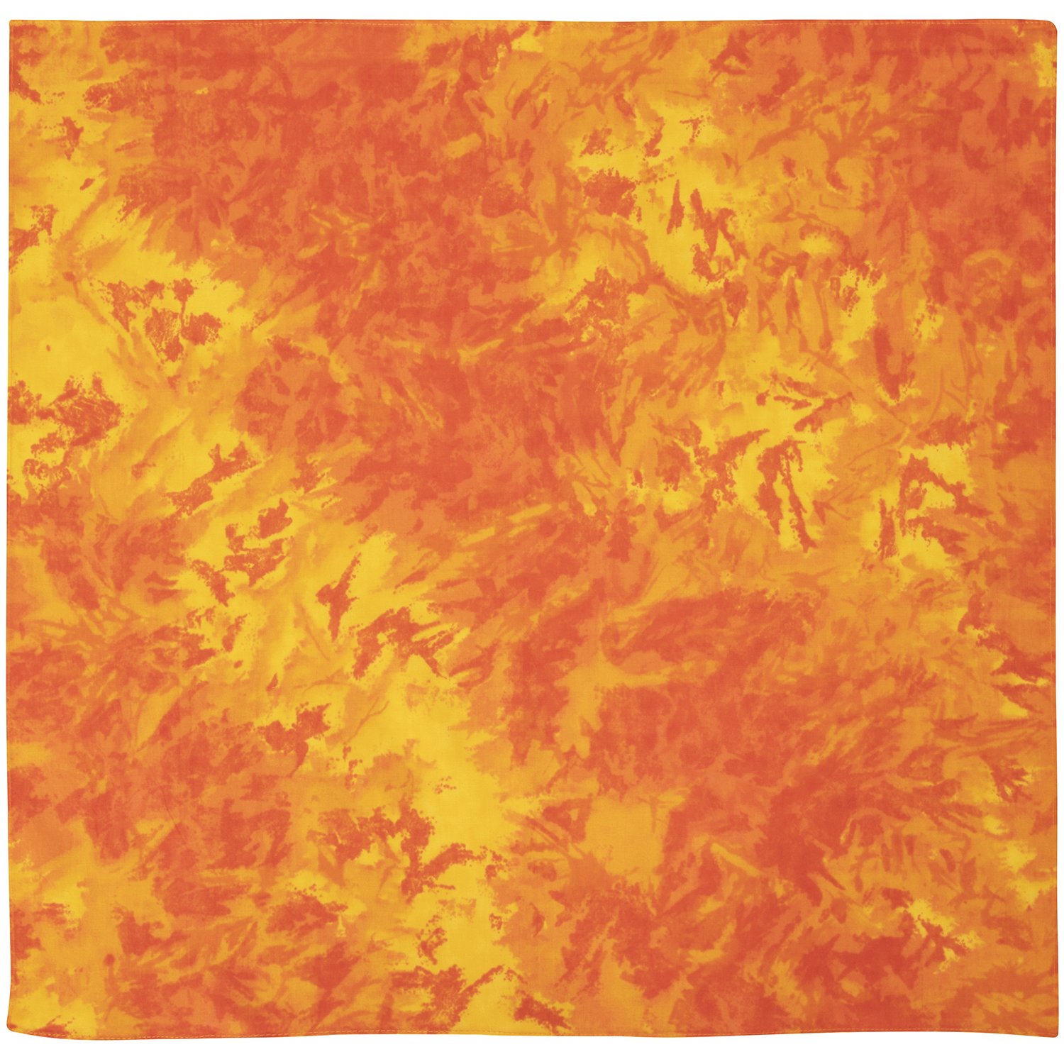 Yellow/Orange Handmade TIE Dye Bandanas - Dozen Packed 22x22