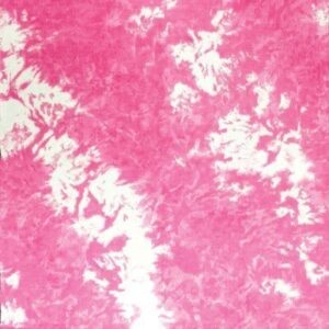 A textured fabric in a vibrant pink hue displays a marbled pattern with lighter areas creating visual interest in a smooth and soft textile context.