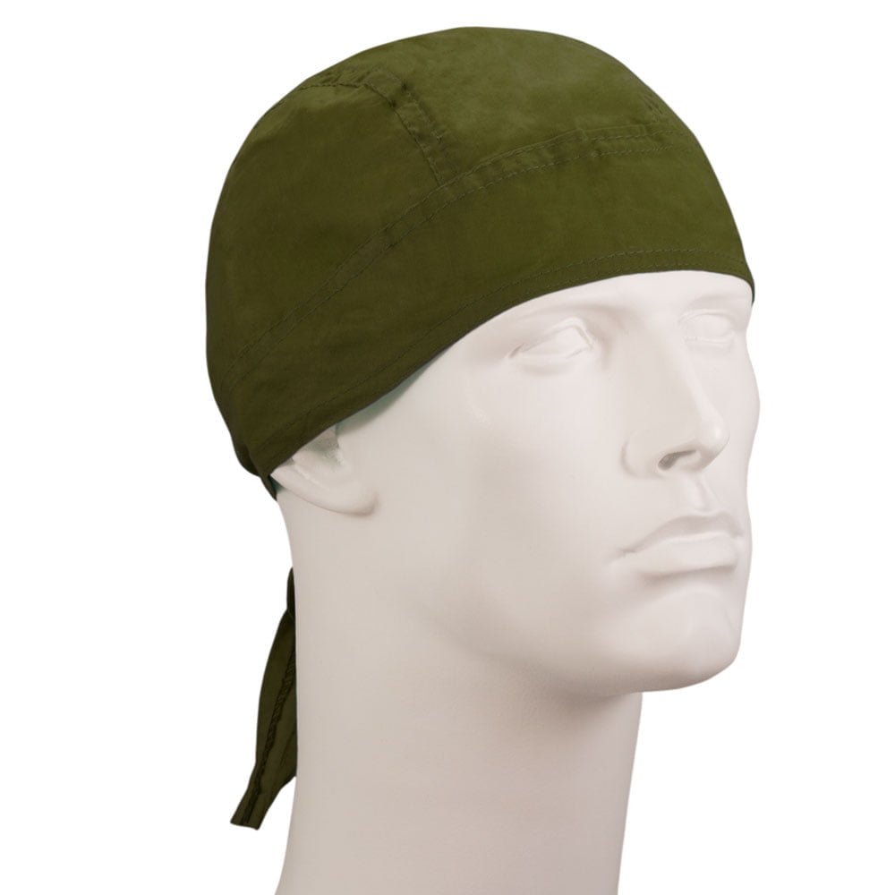 Green Solid Color Head Wrap - 100% Cotton - Imported - Olive Green, 1 piece