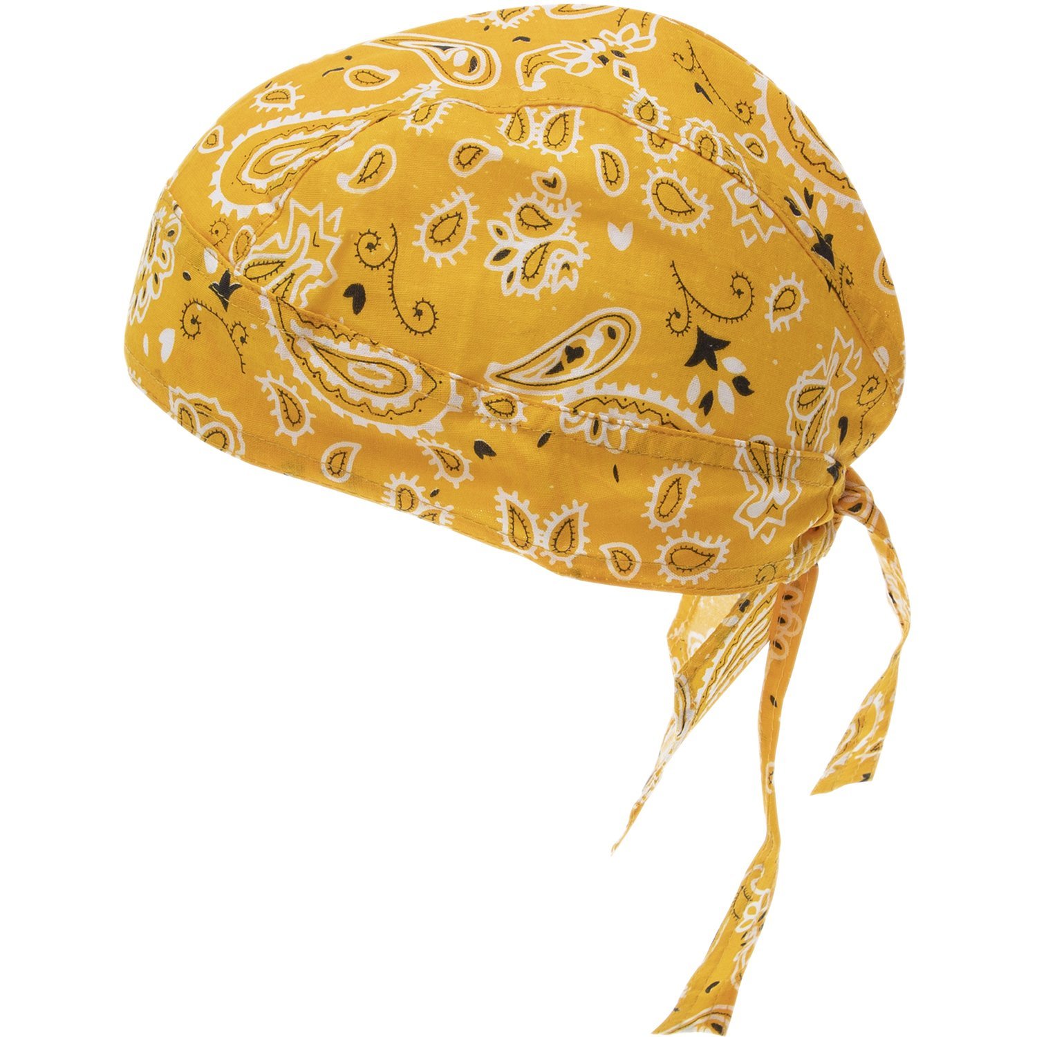 12pcs Gold Paisley Head Wrap - 100% Cotton - Imported - Gold, 12 pieces