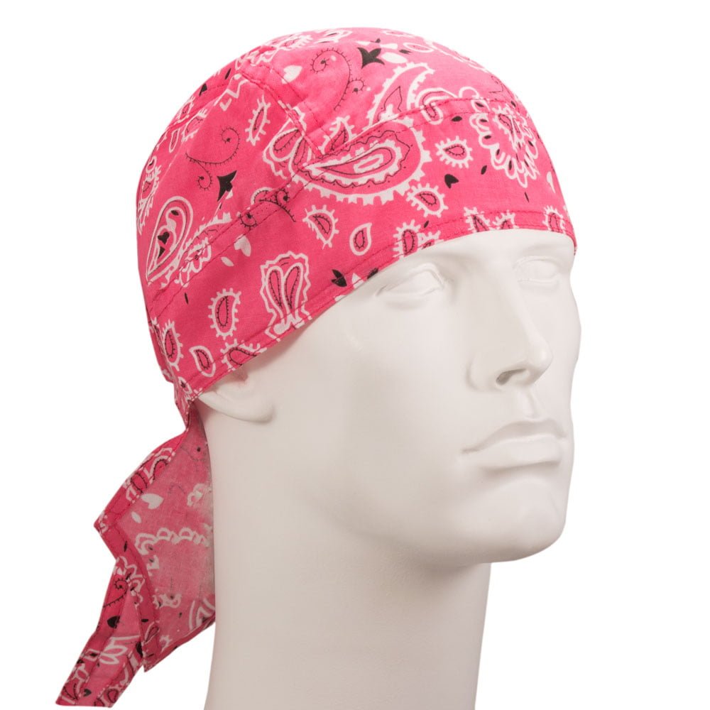 600pcs Pink Paisley Head Wrap - 100% Cotton - Imported - Pink, 600pcs/Case