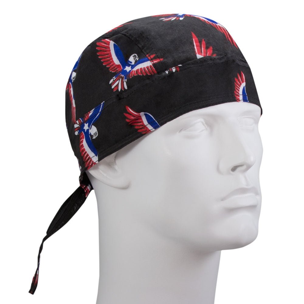 Red White and Blue Eagle DOO RAG - Dozen Packed