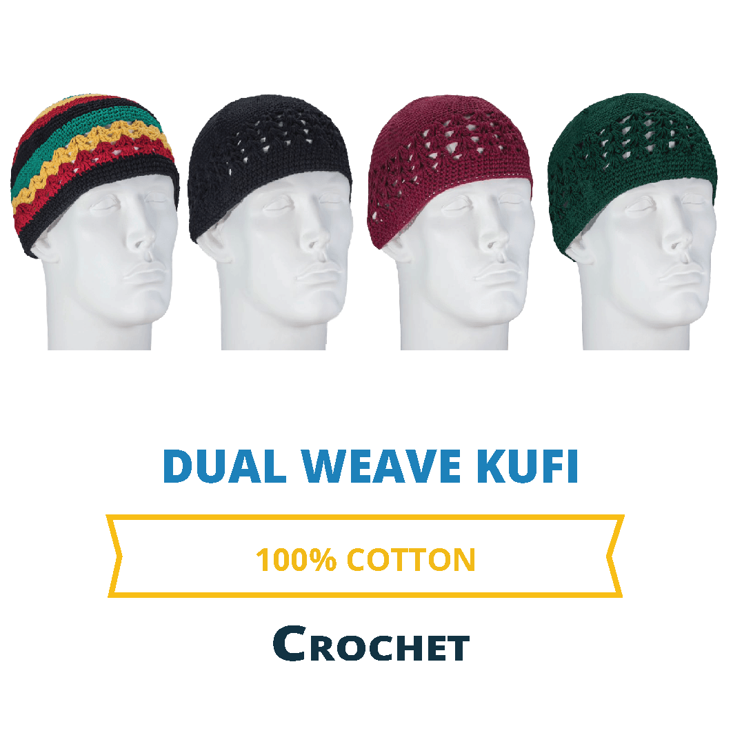 Dual Weave Kufi - 100% Cotton Headwear