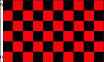 Black & Red Checkerboard Flag - 3ft x 5ft Polyester - Imported