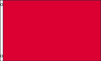 Solid Red Flag - 3ft x 5ft Polyester - Imported