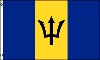 Barbados Flag - 3ft x 5ft Polyester - Imported