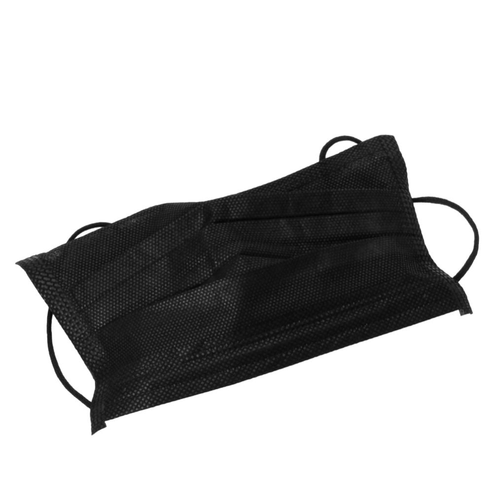 Black 3 Ply Disposable Face Mask with Ear Loop - as low as 0.15 each - Black, 50pcs - Inner Box