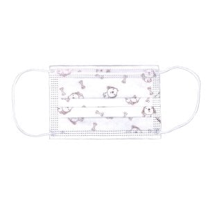 Childrens Puppy Print 3 Ply Disposable Face Mask with Ear Loop - as low as $0.25 each