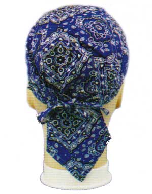12pcs Royal Blue Paisley Squares Head Wrap - 100% Cotton - Imported - Royal Blue, 12 pieces