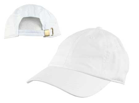 1pc White Solid Baseball Hat Cotton Cap - Dad Hat - Low Profile - Stone Washed