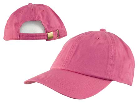 12pcs Hot Pink Solid Baseball Caps Low Profile - Unconstructed - Adjustable Clasp - 100% Cotton - Stone Washed - Bulk by the Dozen - Wholesale