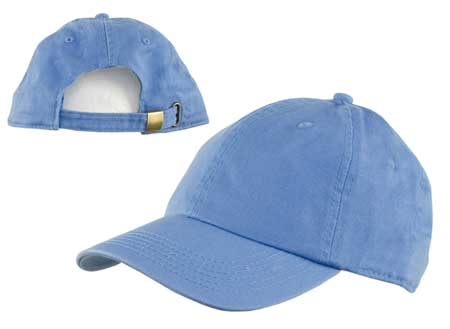 Light Blue Cotton Cap with adjustable Clasp - Dozen Packed