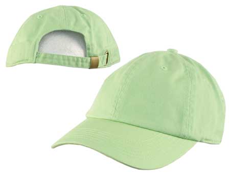 12pcs Light Green Solid Baseball Caps Low Profile - Unconstructed - Adjustable Clasp - 100% Cotton - Stone Washed - Bulk by the Dozen - Wholesale