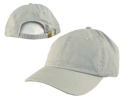1pc Grey Baseball Cotton Cap - Dad Hat - Low Profile - Stone Washed