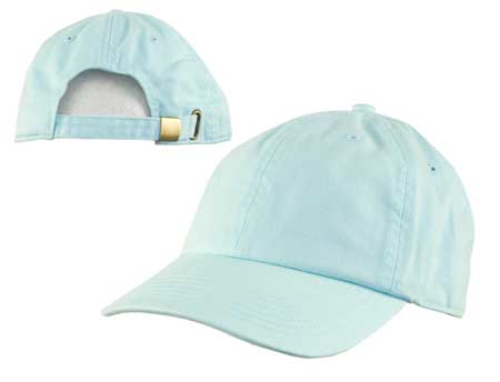 1pc Aqua Baseball Cotton Cap - Dad Hat - Low Profile - Stone Washed