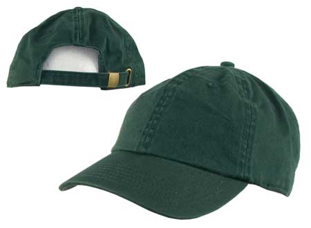 Hunter Green Cotton Cap with adjustable Clasp - Single Piece