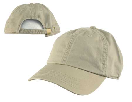 Khaki Cotton Cap with adjustable Clasp - Single Piece